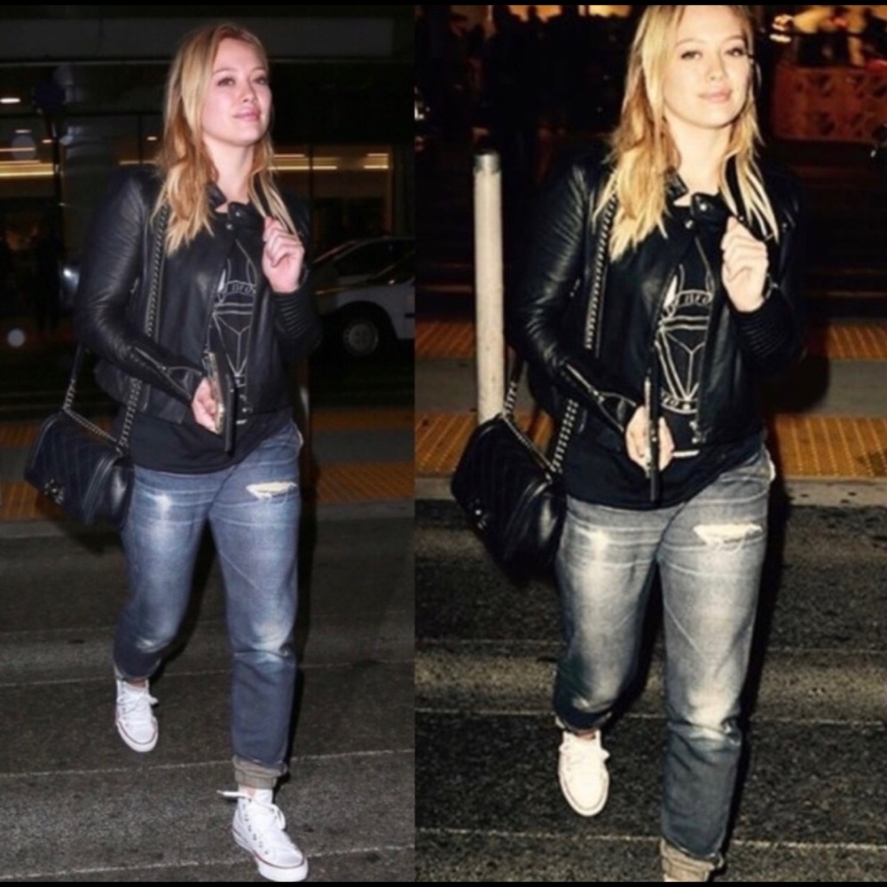 SOLD*SOLD****RAG & BONE*SHEFFIELD JOGGER*XS*BLUE*FAUX DISTRESS JEANS*LASER PRINT